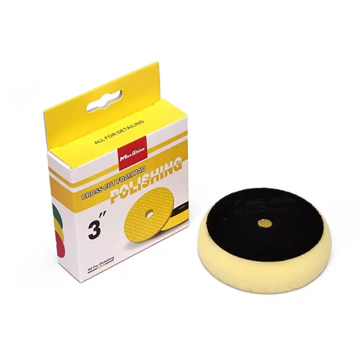 Maxshine Cross Cut Foam Pad 3 Inch Yellow Polishing Foam Pad
